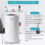 Portable H2O Fresh Air Humidifier 750ml