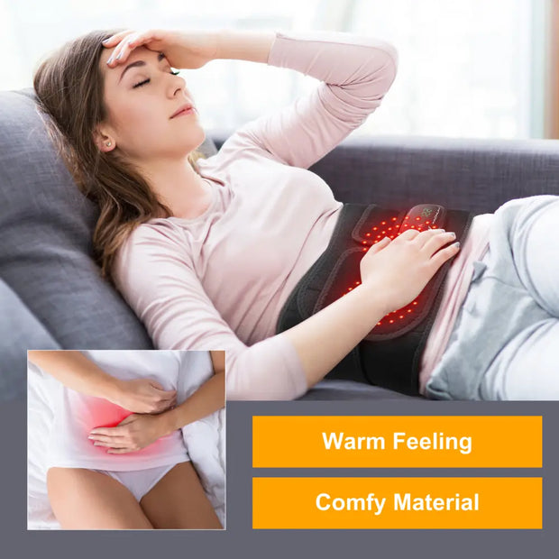 ThermaRelief Pro - Electric Heated Waist & Abdominal Massage Belt for Lower Back, Abdominal Pain