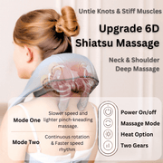 Smart Kneading Shiatsu Massager - 6D Shoulder and Neck Massage