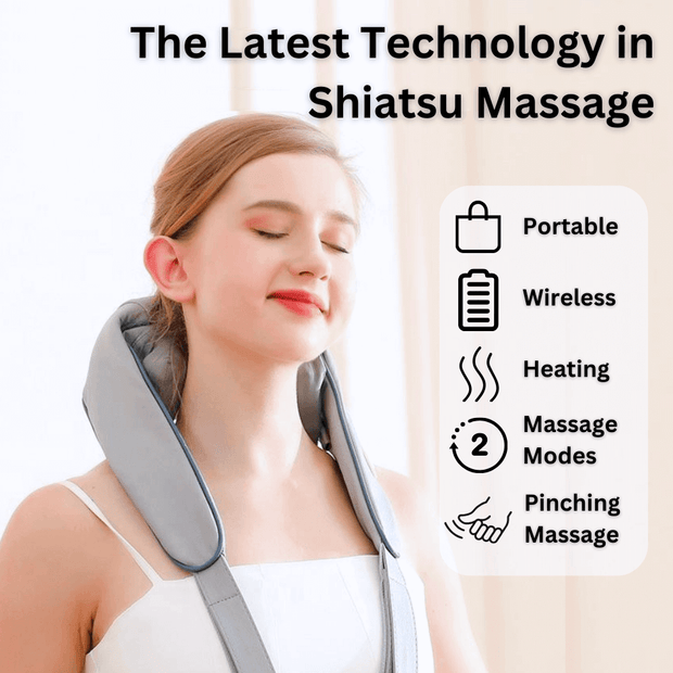 Smart Kneading Shiatsu Massager - 6D Shoulder and Neck Massage