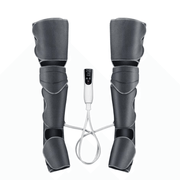 Electric leg massager with air compression and heating option.