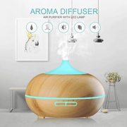 Beautiful aroma diffuser for home with wood finish design.