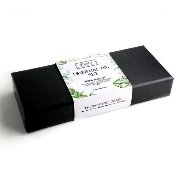 Essential Oils Gift Set - 6 Pack Natural Essential Oil - Body Massager 
