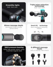 Professional Smart Hit™ Booster LightSaber Massage Gun w/ 6 Attachments - Body Massager 